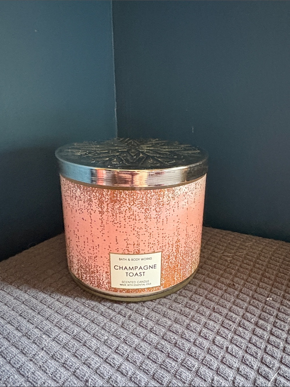 Bath & Body Works Champagne Toast Candle - Pink and Gold Accents